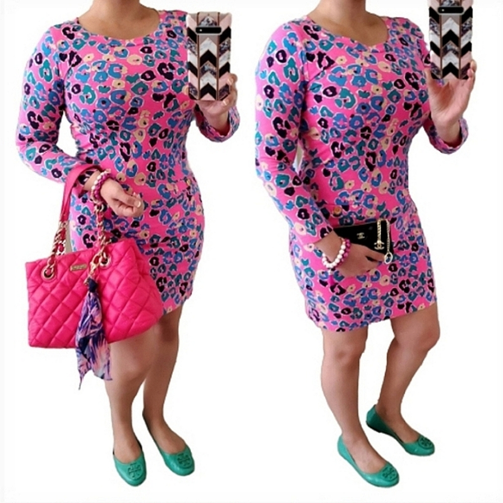 NWOT Lilly Pulitzer Pink Leopard Print Dress